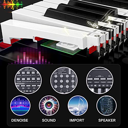 61 Keys Electronic Digital Piano, Portable Keyboard Piano With Built-In Speaker And Microphone, Sheet Stand And Power Supply,Keyboard Piano Teaching Gift For Beginners Electric #TOP3