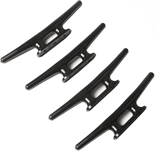 Miniatura 8 de MIZUGIWA Tacos de muelle de 5 pulgadas, 6 pulgadas, 8 pulgadas, nailon negro, amarre para barco, cuerda de kayak, tacos de cuerda, tacos de kayak