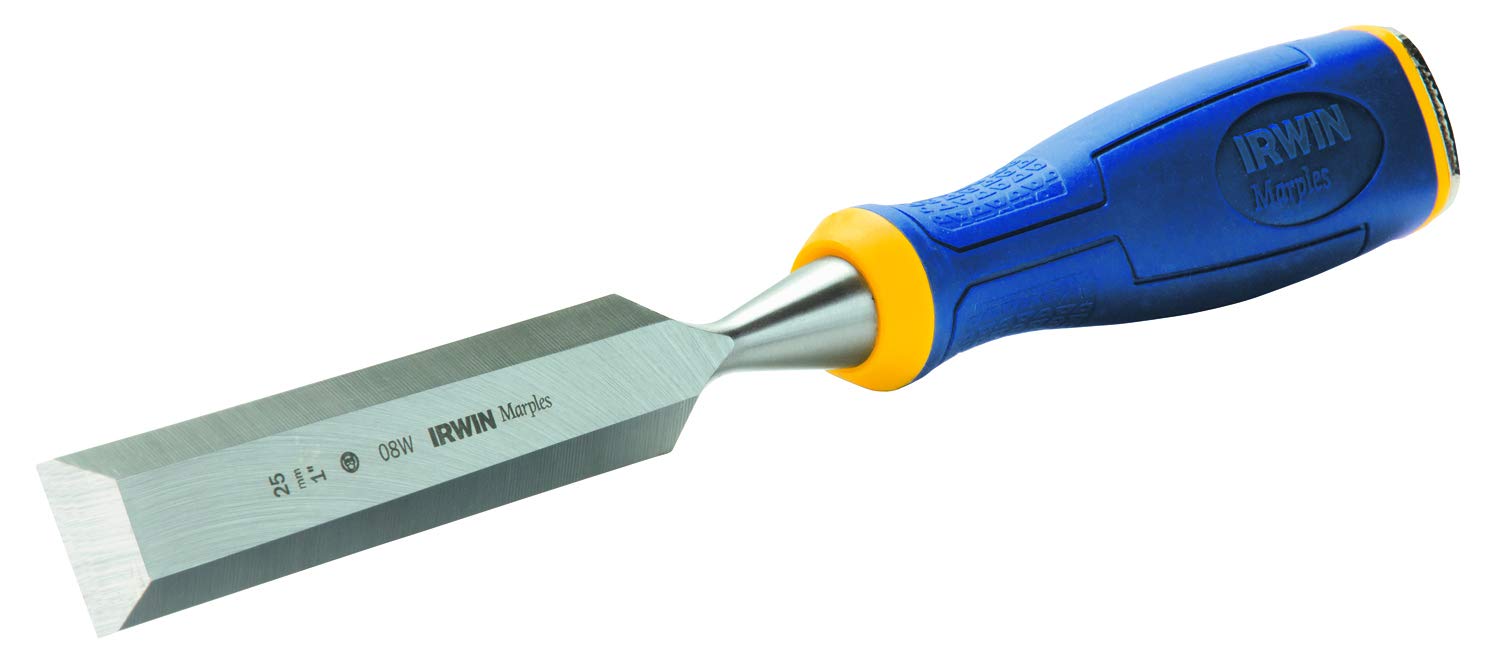 IRWIN Marples Construction Chisel Set – 4-Piece (1/4”, 1/2”, 3/4”, 1”) With ProTouch Grips & Indestructible Handles