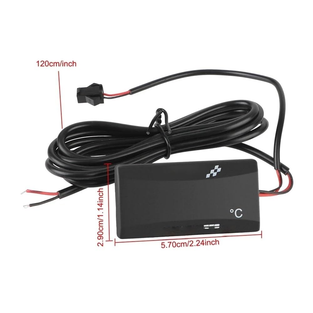 Display Velocità Termometro Per Moto Con Retrofit Serbatoio Acqua Senso 0~120°C Monitor Indicatore Rosso Blu Avviso 12V