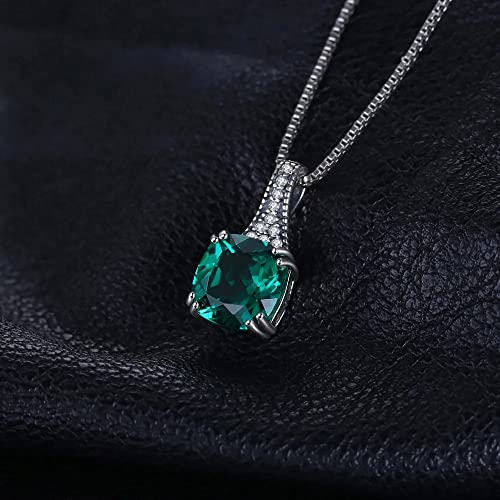 Émeraude nano de 2,1 CT pendentif d'exception argent 925 luxueux