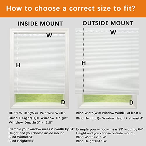 Persilux Custom Size 100% Blackout Cordless Cellular Shades & Blinds Honeycomb Blinds Bottom Up Waterproof Thermal Insulated Window Shades For Home, Windows And Kitchen White #TOP5