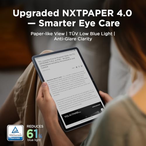 TCL NXTPAPER 11 Plus Android Tablet, 11.5" 2.2K 120Hz Display, 8+256GB - Image 4