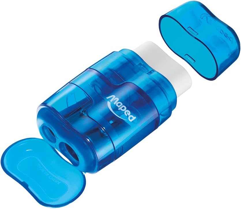 Maped Connect Translucent Duo Eraser and Pencil Sharpener (Assorted Colours)