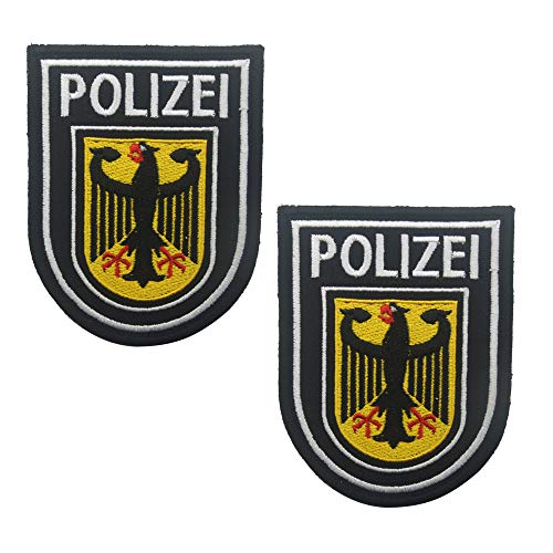 Polizei-Aufnäher, bestickt, Deutschland-Flagge, Bundespolizei...