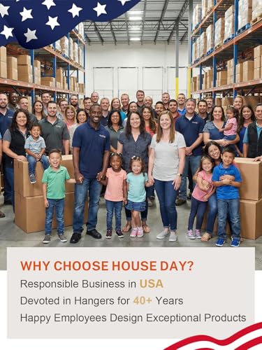 HOUSE DAY Black Magic Space Saving Hangers, Premium Smart Hanger Hooks, Sturdy Cascading Hangers with 5 Holes for Heavy Clothes, Closet Organizers and Storage, College Dorm Room Essentials 10 Pack - Image 4