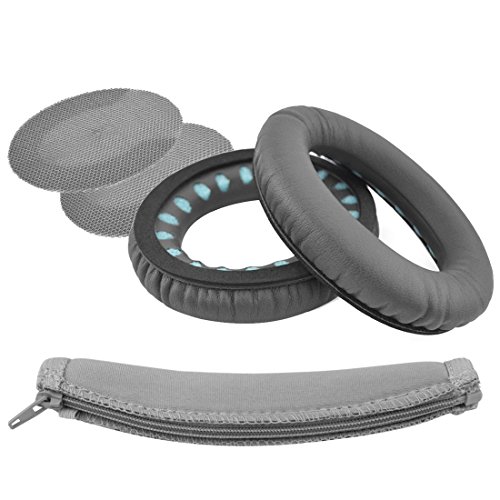 Geekria Replacement Ear Pads + Headband Cover Set for Bose SoundTrue Around-Ear, SoundLink AE, AE2, AE2i, AE2w Headphones Ear Cushions, Repair Parts (Dark Grey) miniatura 1