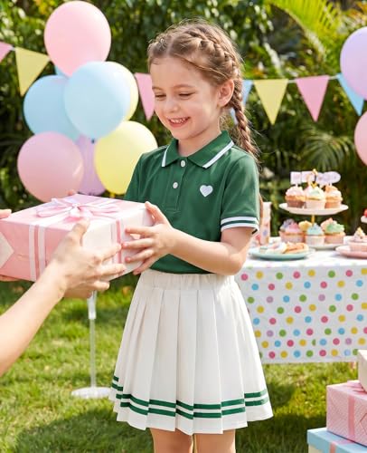 Move Dance Toddler Girls Dress 2T 3T Dark Green Polo Skirt Set with Shorts - image 2