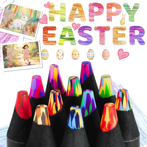 12 Rainbow Colored Pencils for $4.49 - Easter Art Supplies for Kids