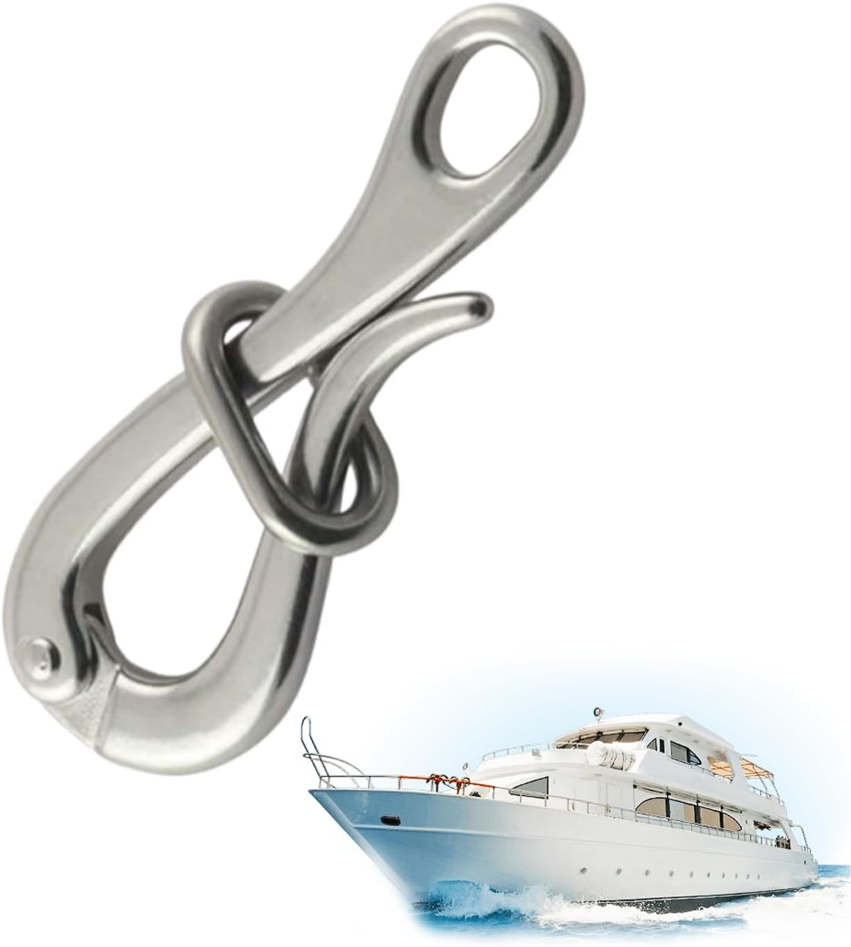 Générique Quick Release Shackle | Clip & Loop Shackle - Hook Link Stainless Steel for Fire Fighting, Marine, Climbing, Rigging, Towing and Lifting