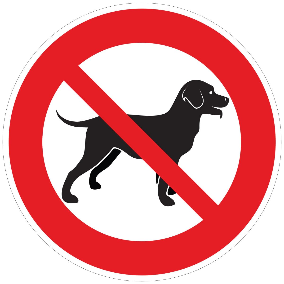 Ambiance Sticker Laminated Laminated Water and UV Resistant Signs for Dogs and Cats 30 cm Diameter, multi-coloured, 30 cm ⌀