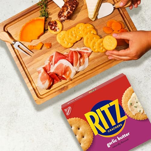 Image of RITZ Garlic Butter Crackers, Snacks for Kids and Adults, Lunch Snacks, 13.7 oz