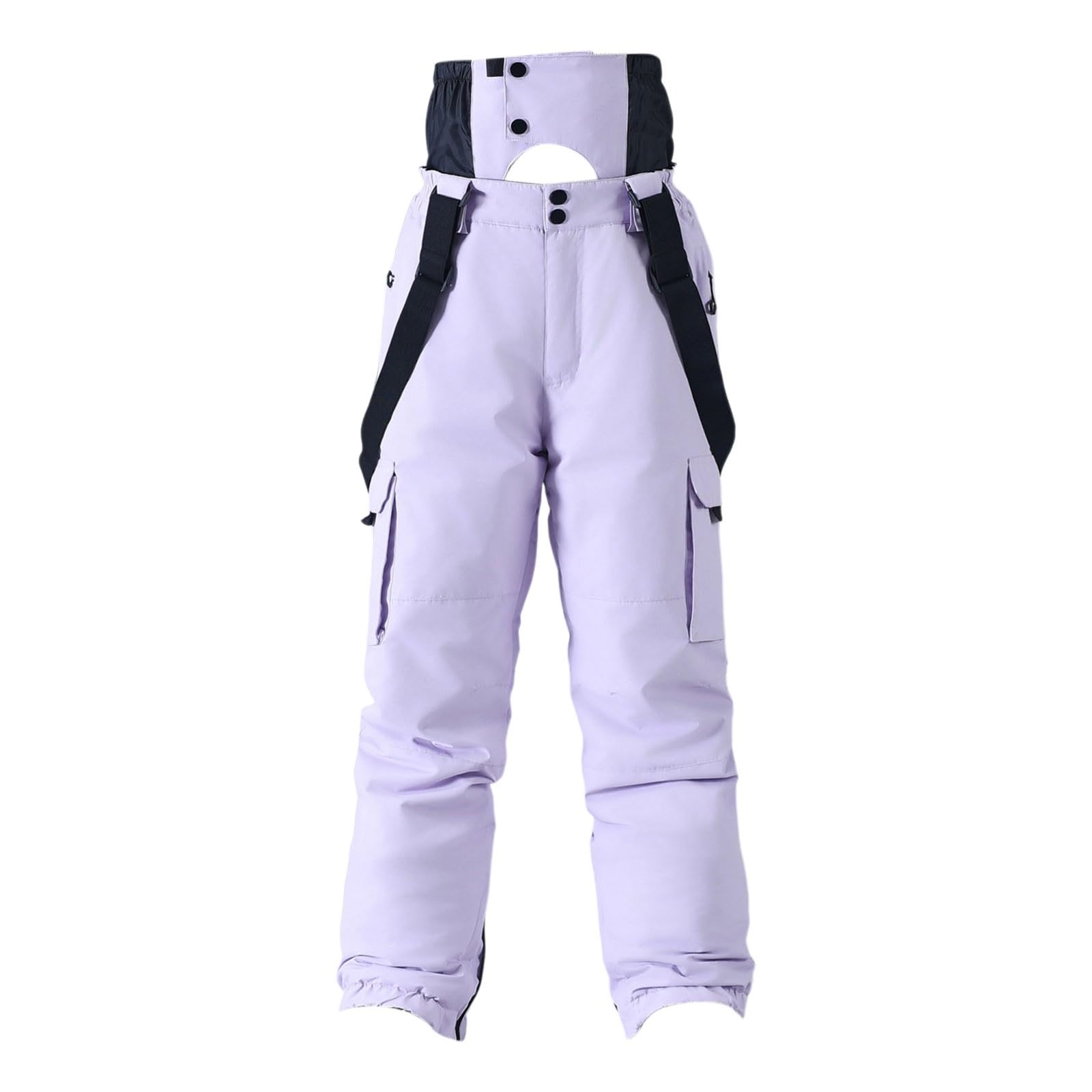 Generisch Herren Skihose Winddicht Winter Outdoor Sportkomfort Hose Mit Doppeltaschen Einfarbig Verdickt Warm