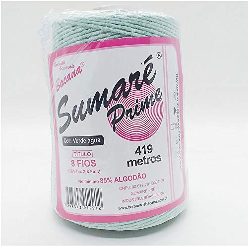 BARBANTE BACANA COR VERDE AGUA 8 FIOS 419 METROS - UN