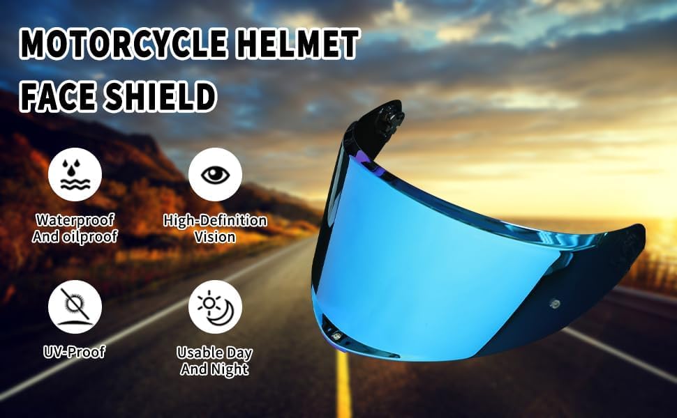 Image of AGV K6 and K6S Visor (Sapphire Blue)