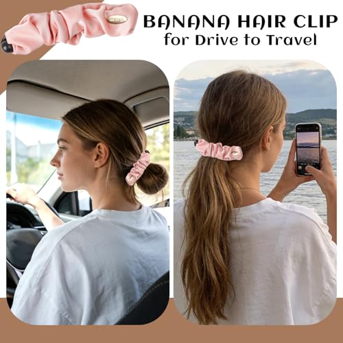 Set de 5 pinzas banana satinadas para cabello miniatura 3