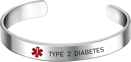 Miniatura 2 de Pulseras de alerta médica personalizadas para hombres y mujeres, personalizable, grabado gratuito, acero inoxidable, pulsera de identificación