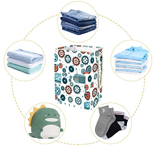 Panier à linge avec poignée durable et axe mécanique de rangement pour dortoir