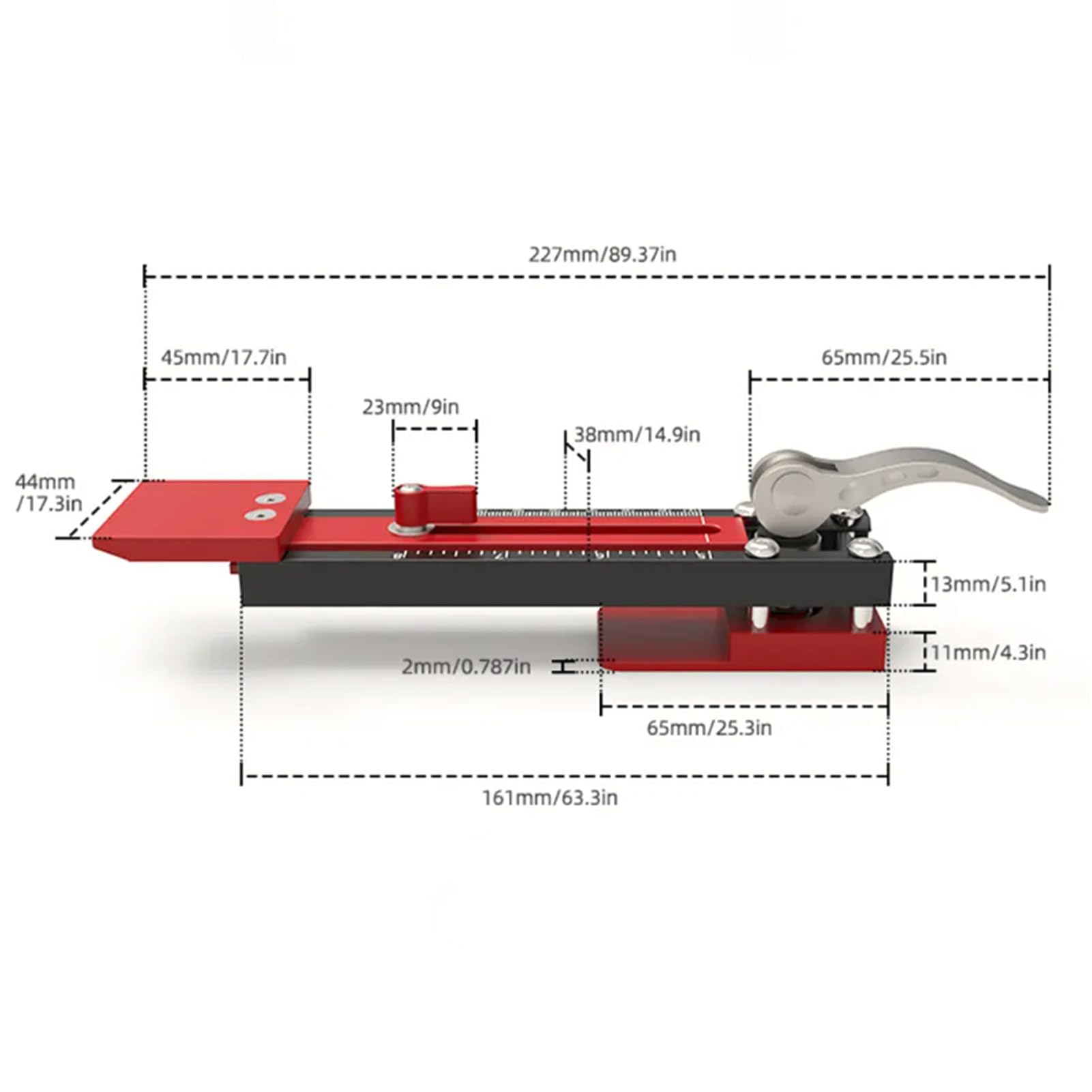 Set 2 Strumenti Misura Rivestimento Acciaio Carbonio Doppia Scala | per Lavoratori Edilizia Installazione Riparazione Rivestimento Operazione Una Mano Risparmia 50% Tempo Impugnatura Comoda