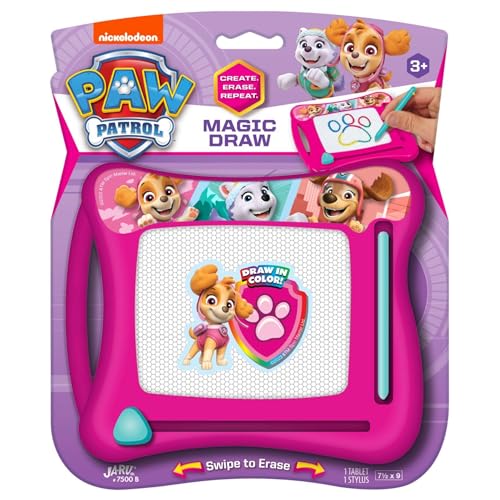 JA-RU Paw Pat Magic Draw Magnetic Drawing Pad (1 Unit) Drawing Kids Board Car Trip Toys. Mess-Free Small Kids Write Board Skye, Liberty, Everest. Creative Activities, Dining & Travel. 7500-1B