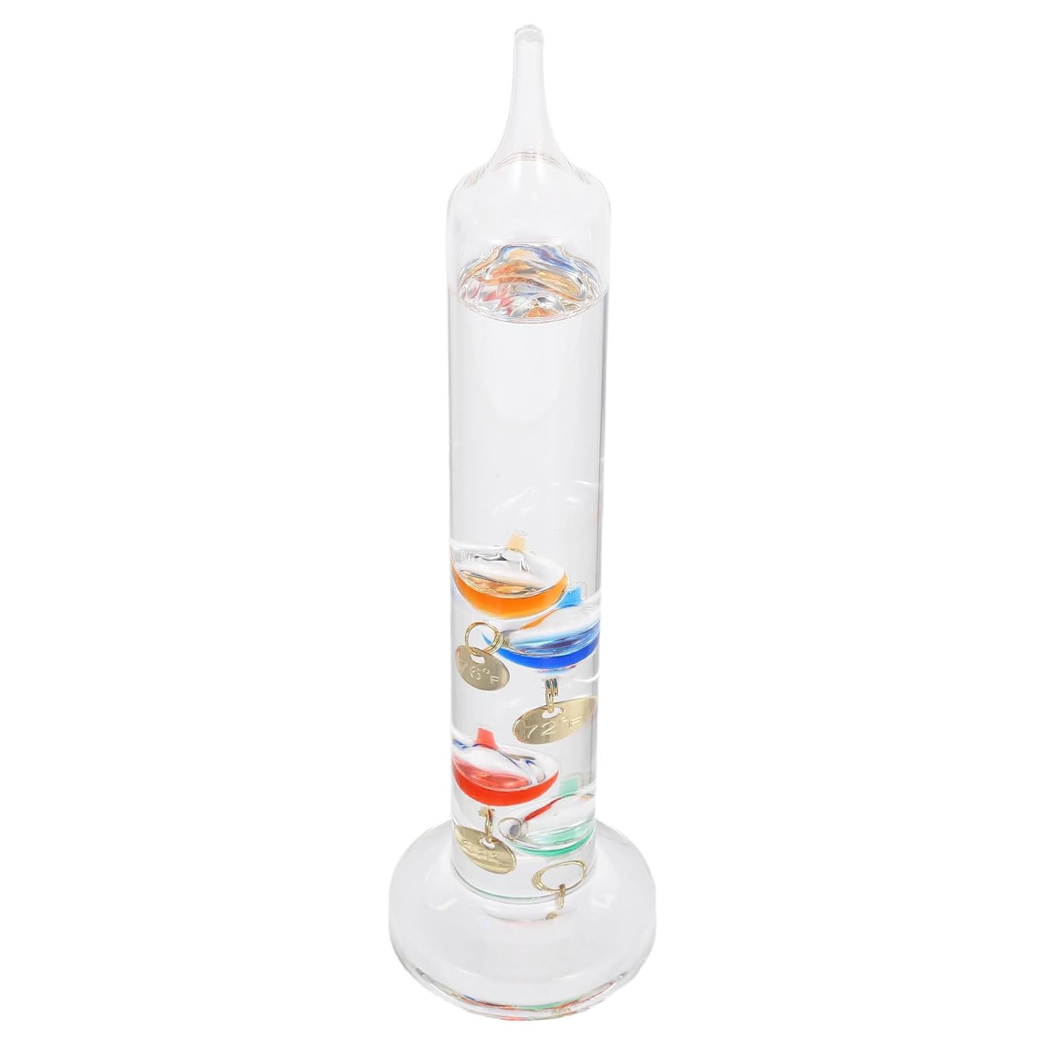 Glass Galileo Thermometer with Colored Liquid Spheres for Accurate Temperature Display and Stylish Desk Ornament, Unique Design for Indoor Home Decor and Present