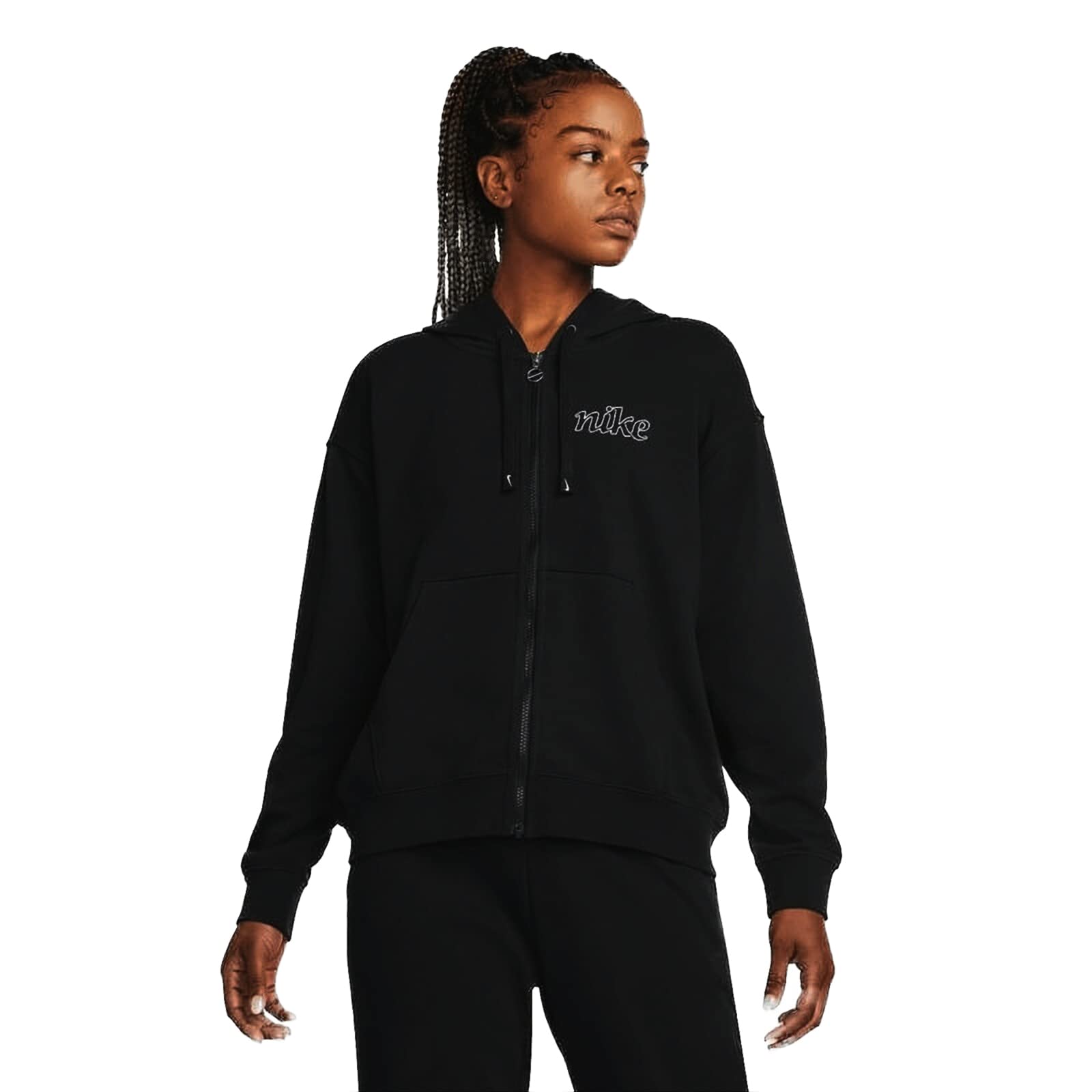 Sudadera Nike Dri Fit para mujer con capucha y cremallera completa 2