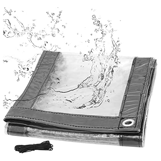 WOLTU Plane transparent mit ösen, PVC transparente Plane 380g/m² 3x4m, Abdeckplane mit Ösen und Seil, wasserdichte Plane Windschutz Regenschutz für Terrasse Pavillon Gewächshaus