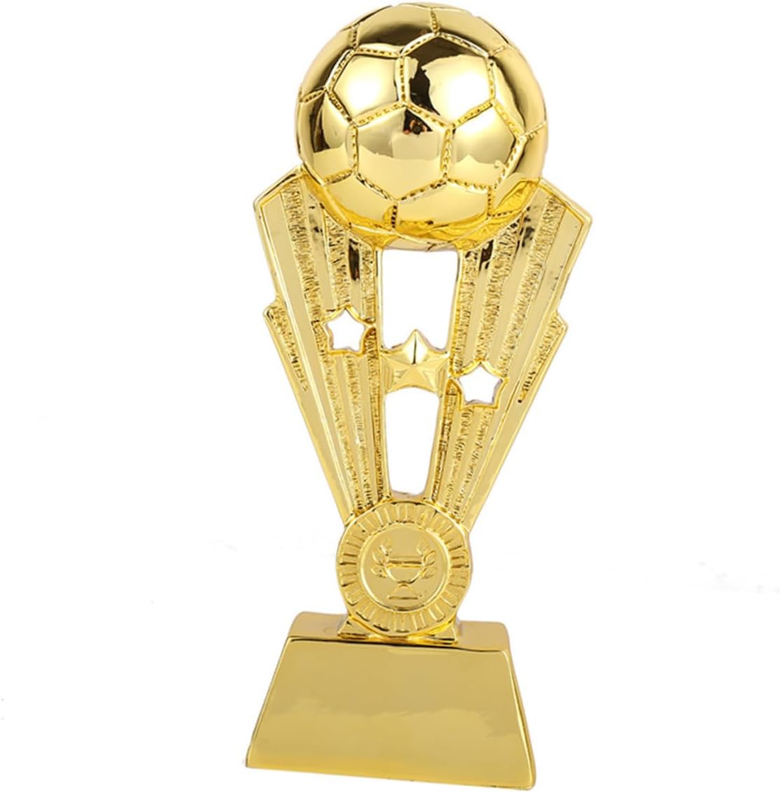 Milisten Plating Resin Football Trophy Award Cup for School Office and Kindergarten Celebrations Durable Design Golden Finish