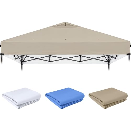 10x10 Canopy Replacement Top, Pop Up Cover Air Vent(Top Only)(Beige)