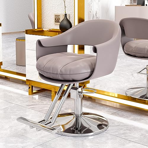 Silla hidráulica de alta resistencia para peluquería, salón de peluquería con giro de 360° y altura ajustable, equipo de belleza para spa para el hogar