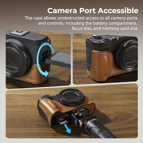 Kit de Funda de Cuero para Canon PowerShot V1 miniatura 7