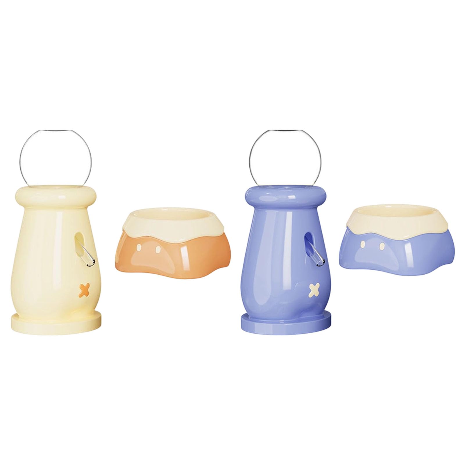 Futternapf aus Keramik mit Wasserspender für Nagetiere, Haustier, Hamster, Rennmäuse, Alltagsbedarf, kleiner Futternapf