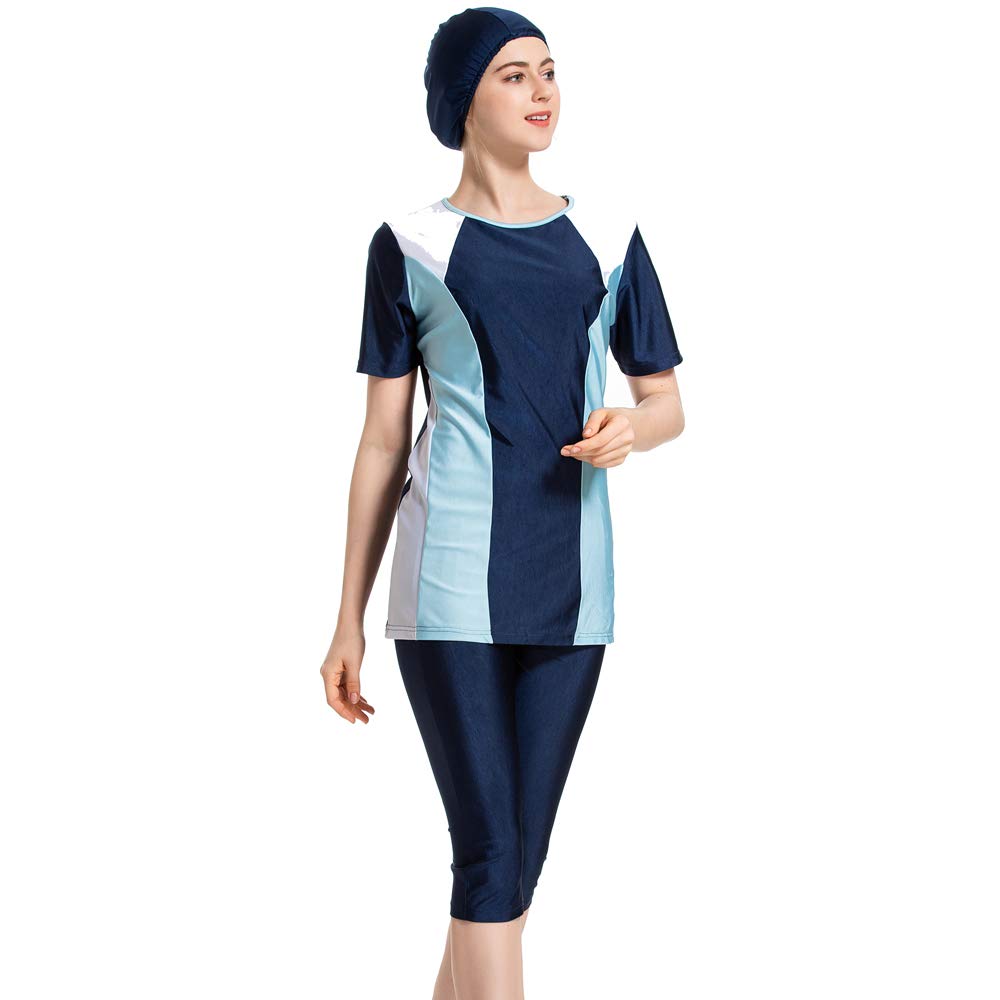 Costumi da Bagno Musulmani Costumi islamici Costume da Surf Uomo Musulmano Manica Corta Costume da Bagno Burkini