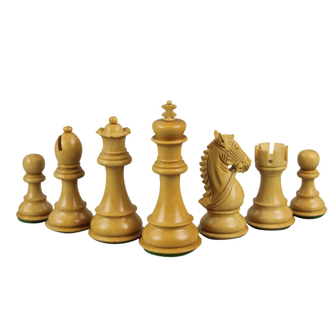Set di scacchi in legno di noce, tavola piatta Helena in madreperla, 50,8 cm