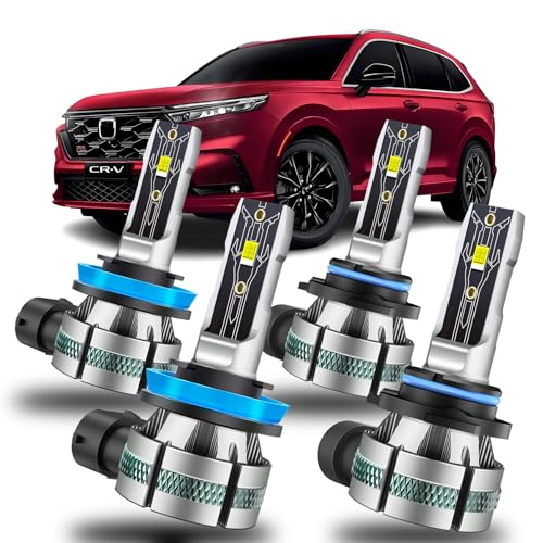Saburcum Lights for 2015 2016 2017 2018 2019 2020 Honda CRV/CR-V Light Bulbs,1:1 as Halogen 9005/HB3 High Beam+H11/H9/H8 Low Beam or Fog Lights 6000K White 40000LM Super Bright