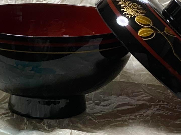 輪島塗吸物椀5客 すすき文 一口椀 箸洗い 箱入 R1002ダN2 【公式通販