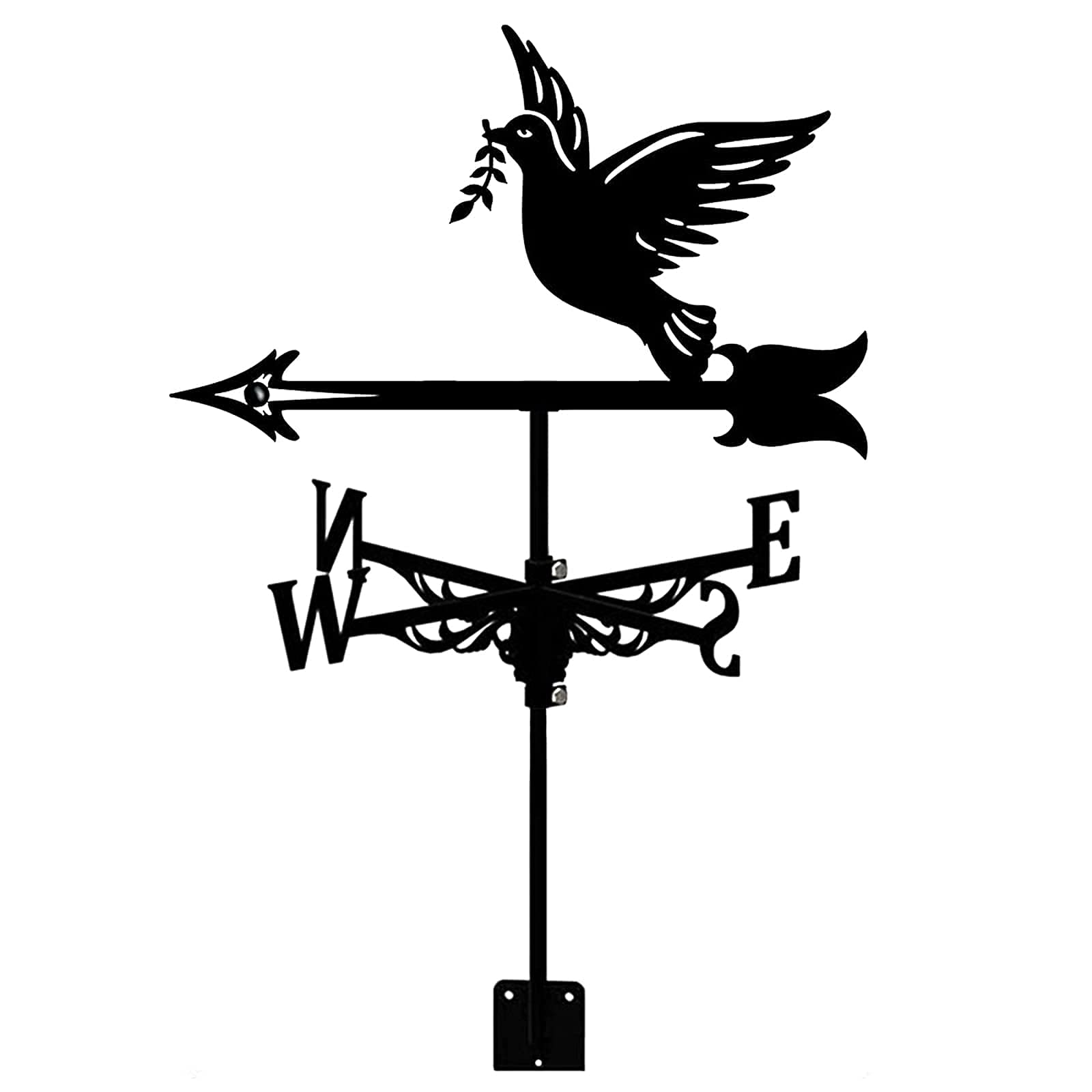 WIQUYBML Metal Weather Vane Vintage Weathervane Wind Direction Indicator for Outdoor Garden Roof Paddock Decoration Farm Scene Weathercock