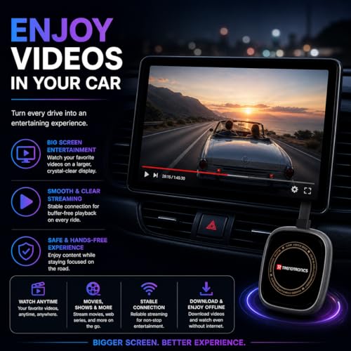 Image of ai Box, 4+32GB, 5-in-1 CarPlay & Android Auto Adapter with Playstore, Works While Driving, Plug &Play, 1Year Warranty