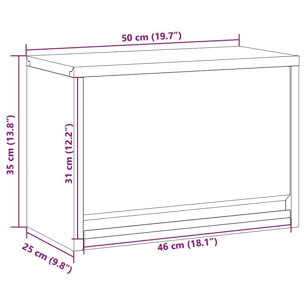 vidaXL Armoire à outils avec stockage Noir et gris 50 x 25 x 35 cm, Atelier, coffre à outils en acier rectangulaire, rangement durable, organisateur moderne pour garage