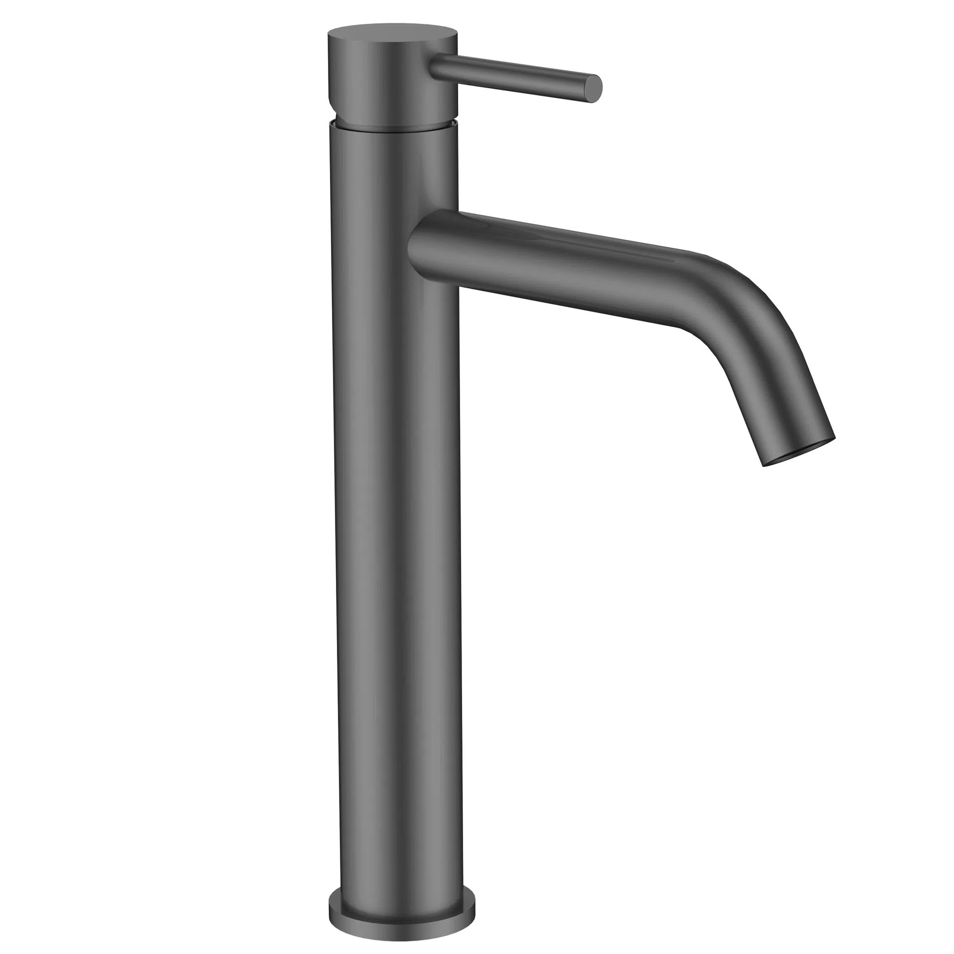 Robinet de lavabo haut Besco Veo I graphite pour une salle de bain moderne