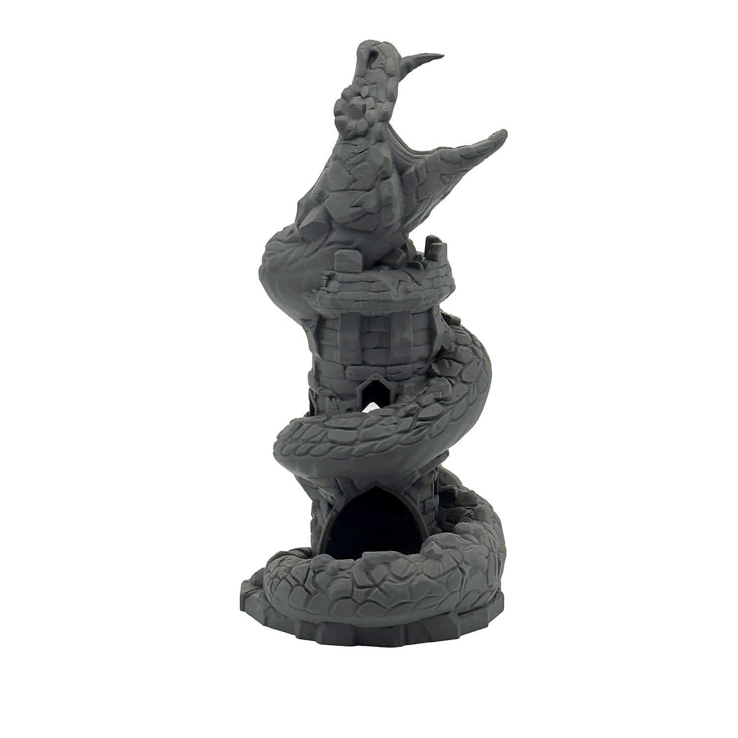 Basilisk Würfelturm für Würfel bis 25mm | DND Monster Dice Tower Made in Germany | Tabletop RPG Pen & Paper DSA Fantasy | Deko zum Bemalen | Geschenkidee Rollenspieler
