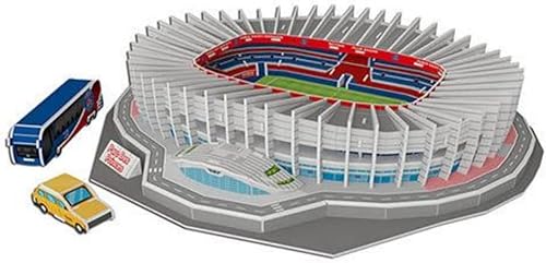 Miniatura 8 de Rompecabezas clásico de estadio de fútbol, rompecabezas 3D para clubes de fútbol, kit de rompecabezas de construcción de modelo de papel 3D, regalo