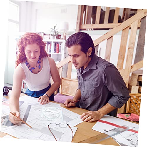 Ciieeo Régua De Desenho Régua Geométrica De Plástico Desenho De Modelo De Círculo Governante Redondo