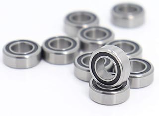 SUOFEILAIMU-PHONE CASE Durable Bearing 10PCS MR116RS Color Bearing 6x11x4 mm ABEC-3 for Hobby Electric RC Car Truck MR116 RS 2RS Ball Bearings MR116-2RS Black Sealed