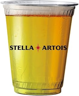 Stella Artois Disposable Plastic Party & Event Cup - Sleeve of 50