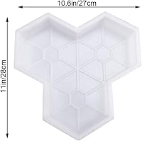 Vista 7 de Happyyami Molde de camino DIY para suelo de hoja de arce, molde de ladrillo para pasarela, para jardín, acera cuadrada