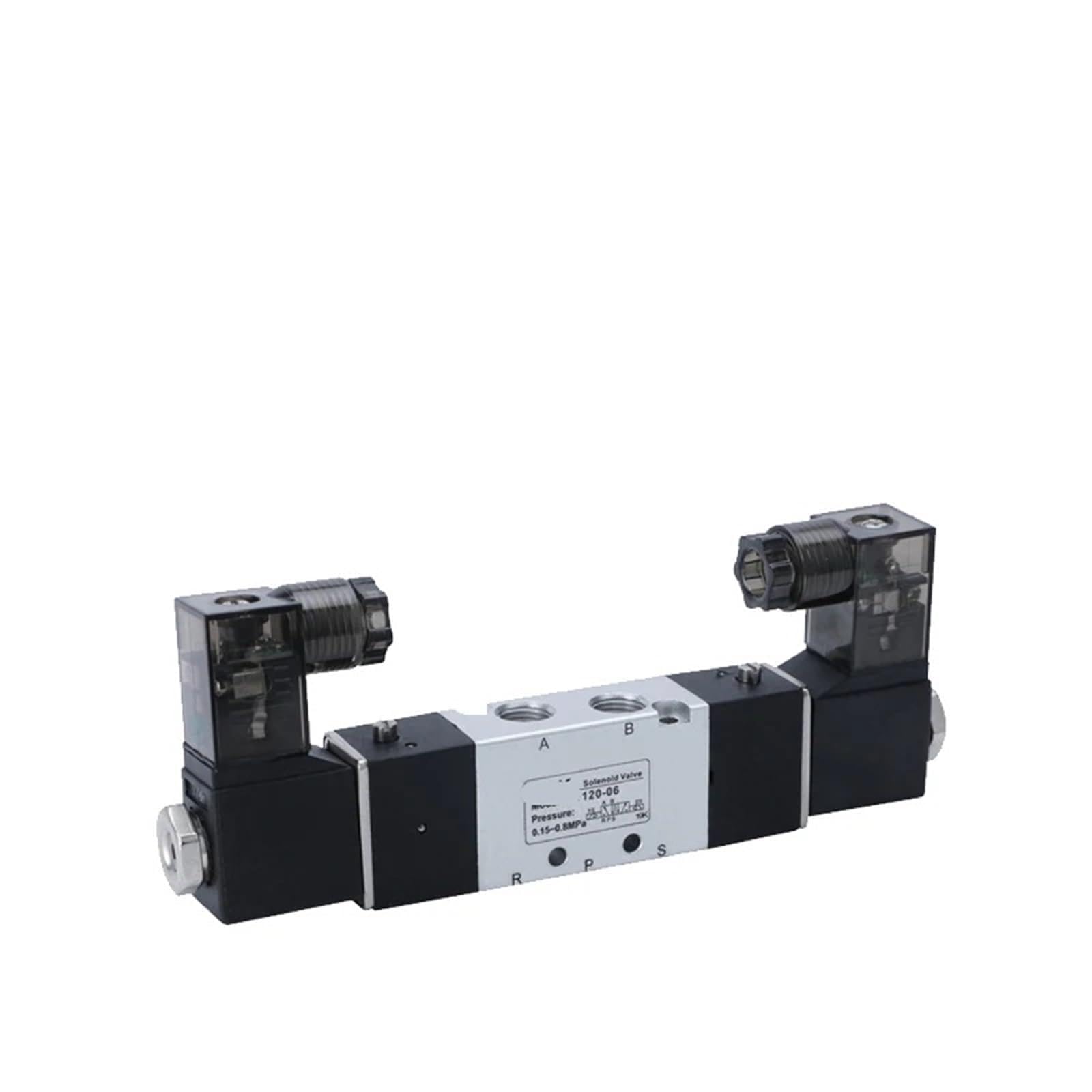 Yjcebgped Only Valve 4V120-06 Solenoid Valve Double Headed Double Control 5 Way 2 Position Power Down Hold Pneumatic Directional Valve(,Ac220v)