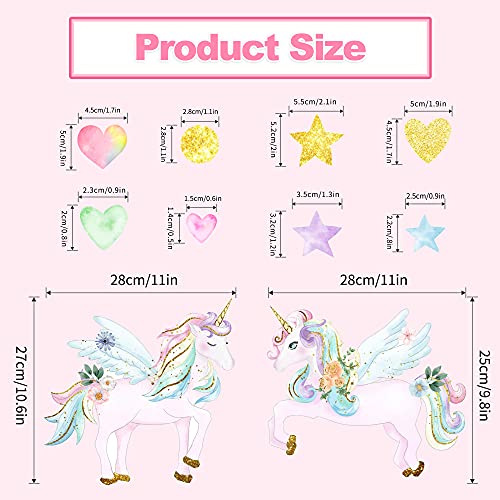 Glow In The Dark Stars, Unicorn Wall Sticker For Girls Bedroom, Unicorn Room Decor For Girls Bedroom,Unicorn Wall Stickers For Kids (Green) #TOP2