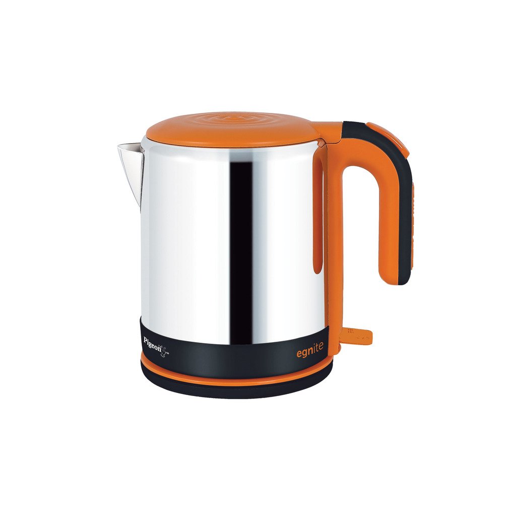 Buy Pigeon MultiPurpose Electric Kettle1.2 Liter, Black & Orange