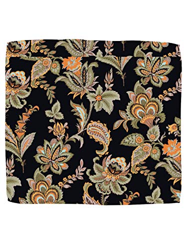 Image of BLACKSMITH Paisley and Floral Printed Italian Pocket Square for Men and Boys, for traditional Indian Wear like Bandhgala and Modi Jacket